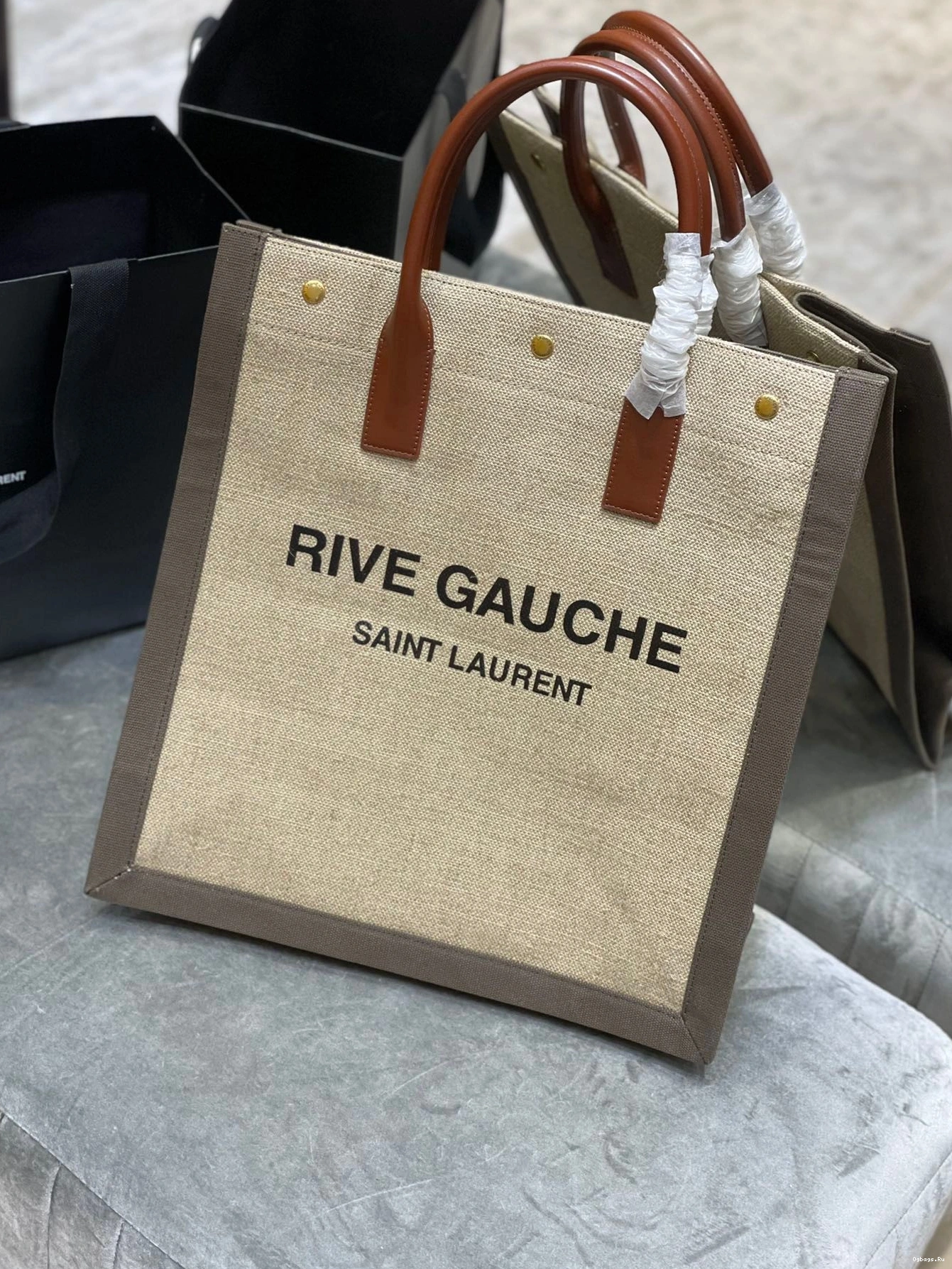 BAG N YSL AND RIVE IN GAUCHE LINEN S COTTON SHOPPING 0816